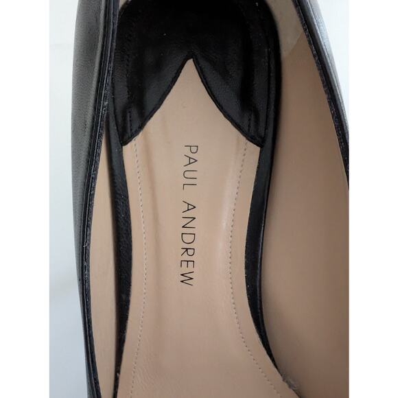 EUC Paul Andrew Zenadia Pump Black Leather IT Sz 40 US 9.5 $675 - Picture 4 of 7